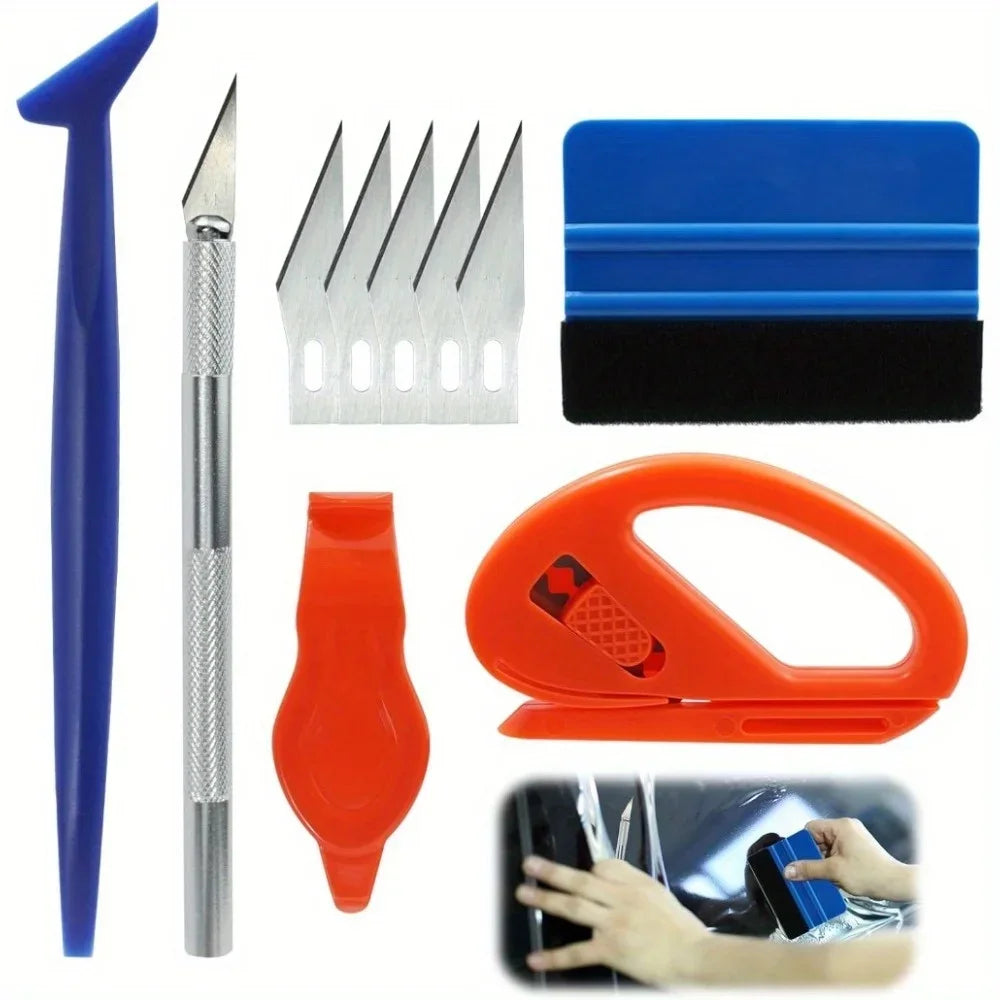 Car Tool Kit - Professional Felt Scraper, Trimmer, Soft Corner - For Car Wrappin