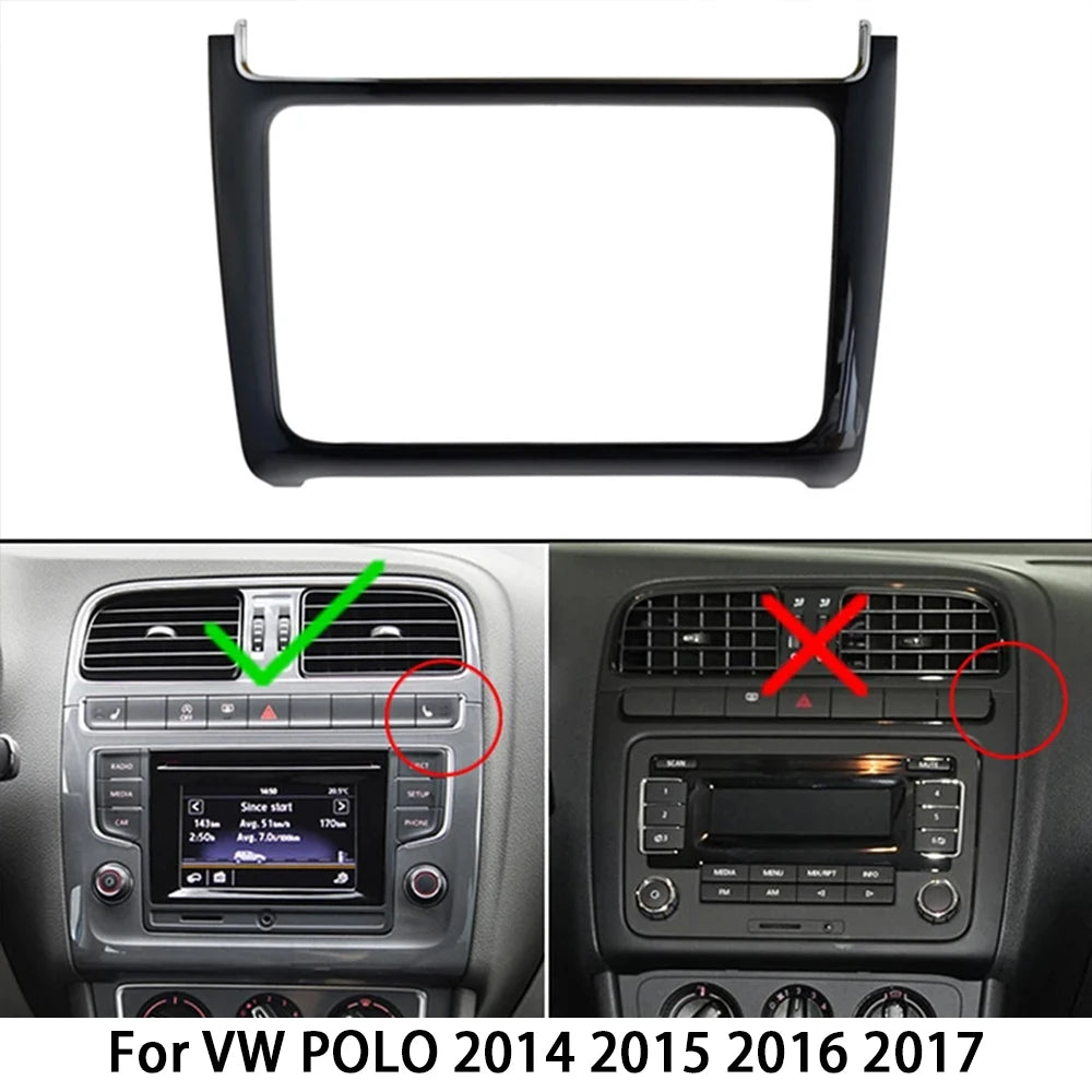 For VW POLO 2014 2015 2016 2017 2 DIN Car Radio Install Dash Panel Refitting Fra