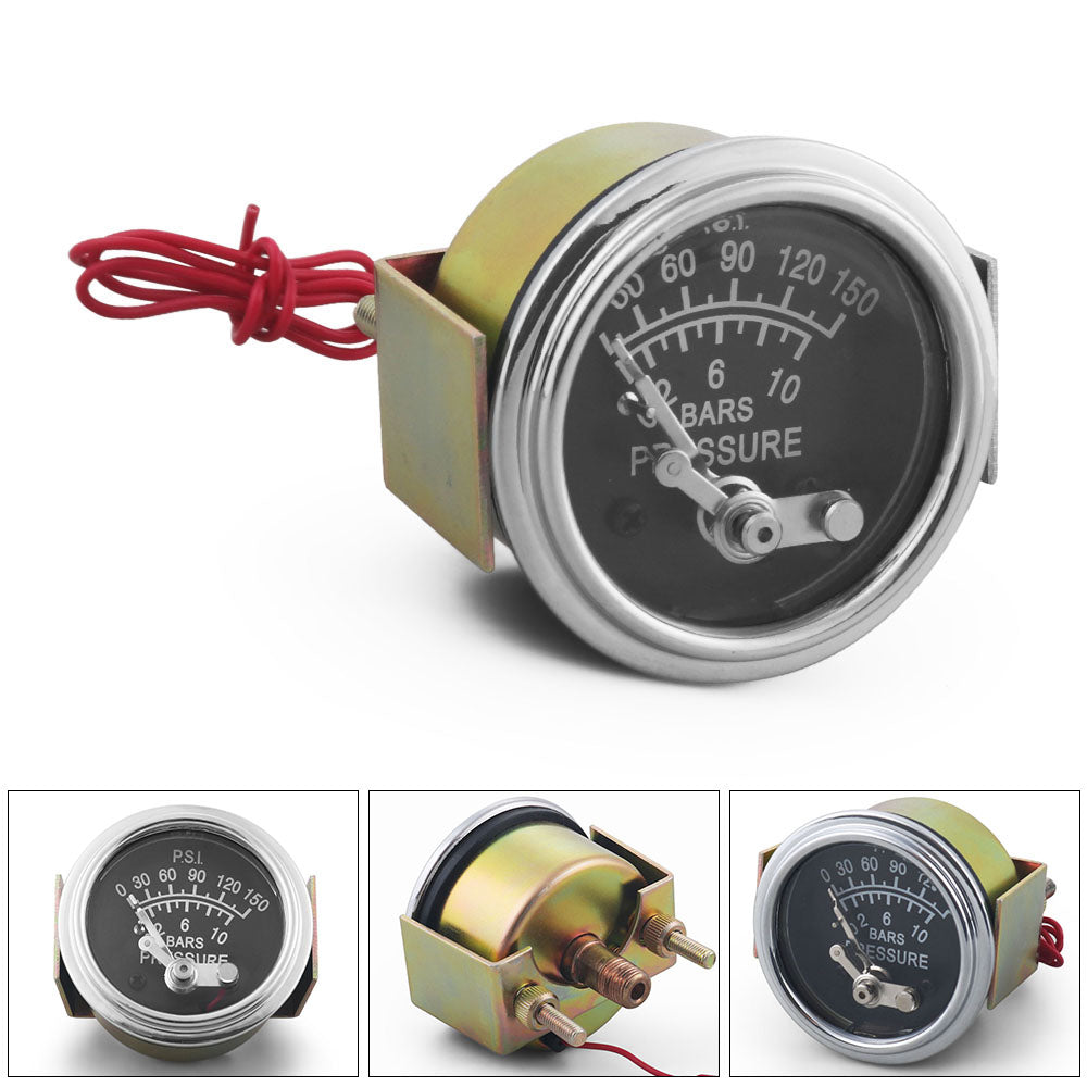 52mm 2inch Mechanical Oil Press Gauge 0-150PSI/0-10bar Oil Pressure Press Manual