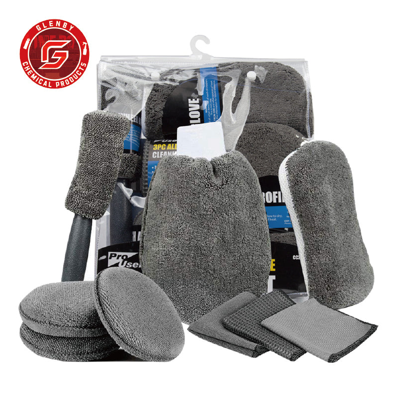 9-Piece Set Of Car And Motorcycle Cleaning Wipes Home Wash Gloves Car Wash Towel