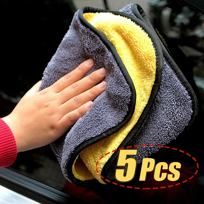 1/3/5 pcs Extra Soft Car Wash Microfiber Towel Car Cleaning Drying Cloth Car Car