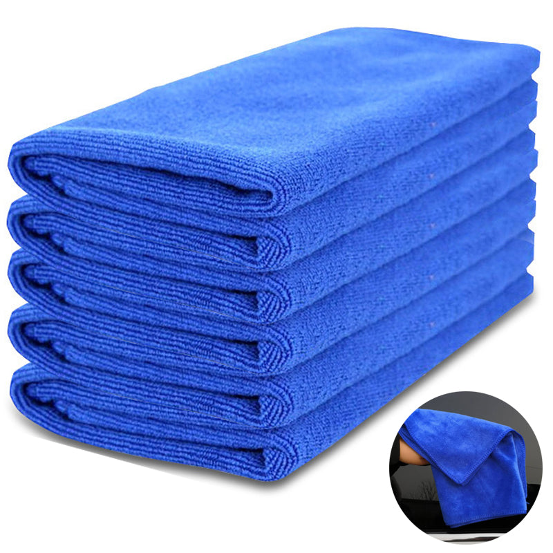 5Pcs Microfiber Towels Suede Cloths Auto Car Motorcycle Cleaning Wash Water Abso
