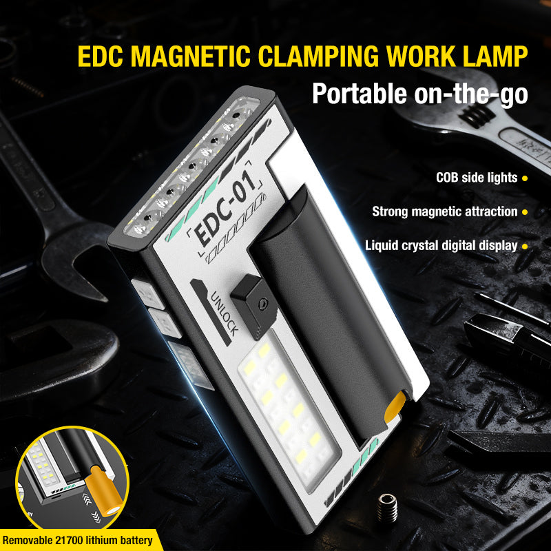 LED Work Lamp with Multiple Light Source Designs Type-C Charging Battery Replace