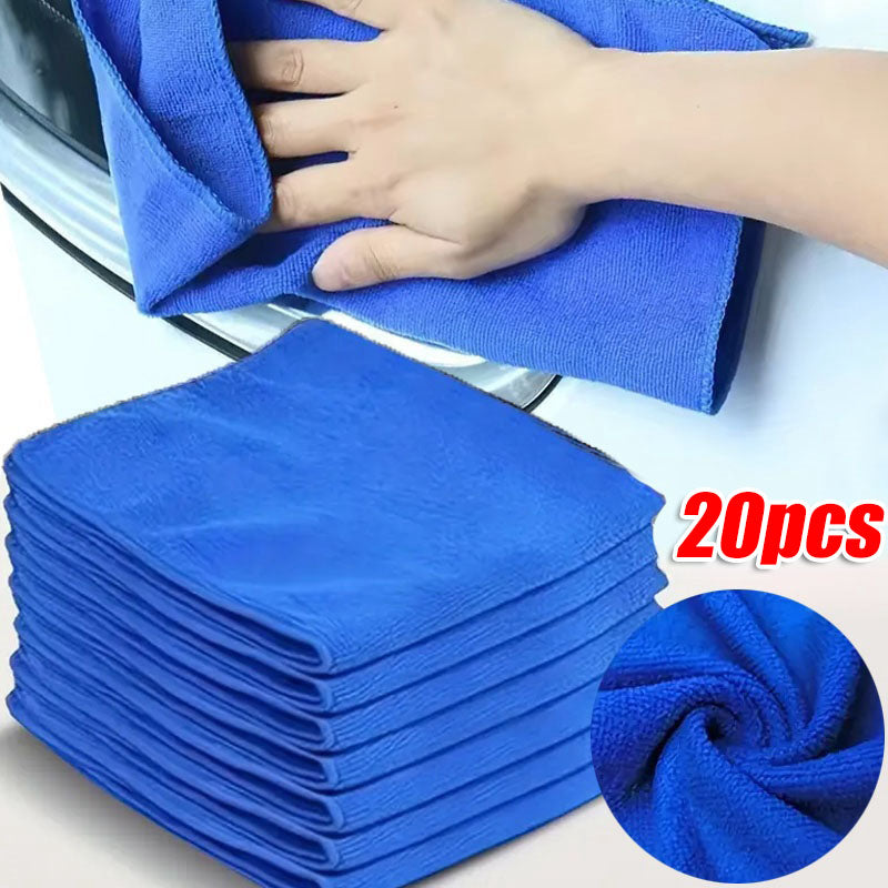 20Pcs Microfiber Towels Car Wash Drying Cloth Towel Household Cleaning Cloths Au