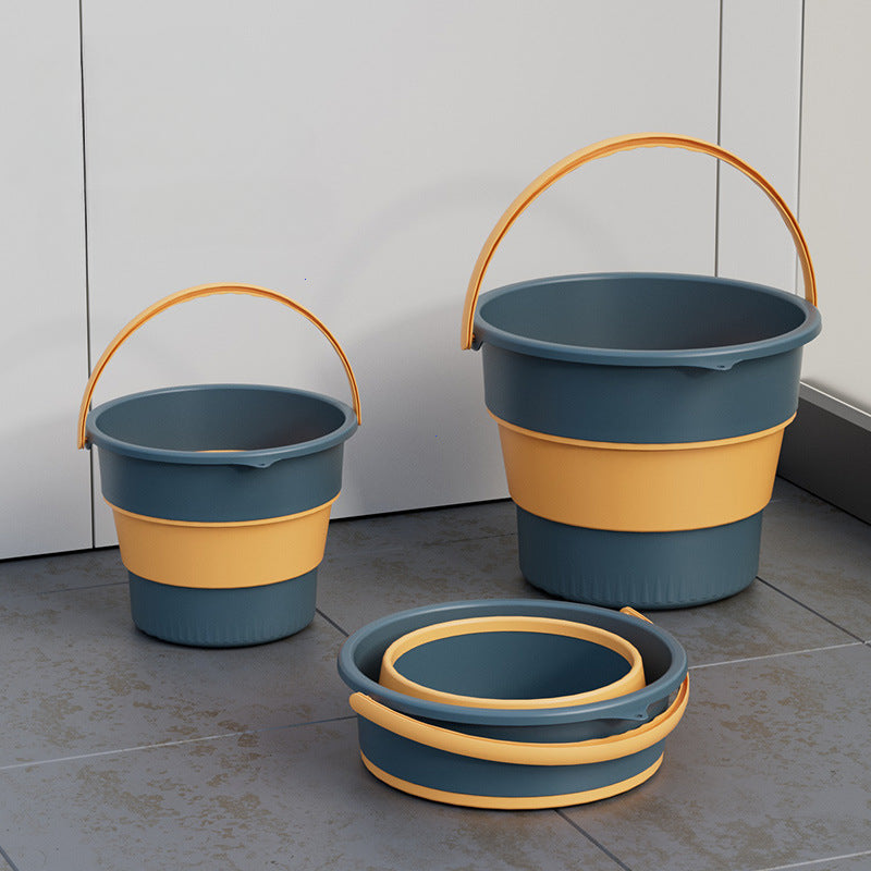 4.5/10L Portable Folding Bucket Multifunctional Thickened Silicone Bucket for Ca