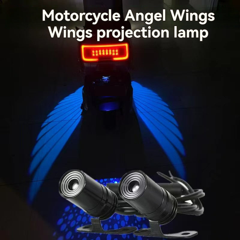 2pcs New Motorcycle Mofei Light Angel Wings Welcome Lights Projection Lights Car