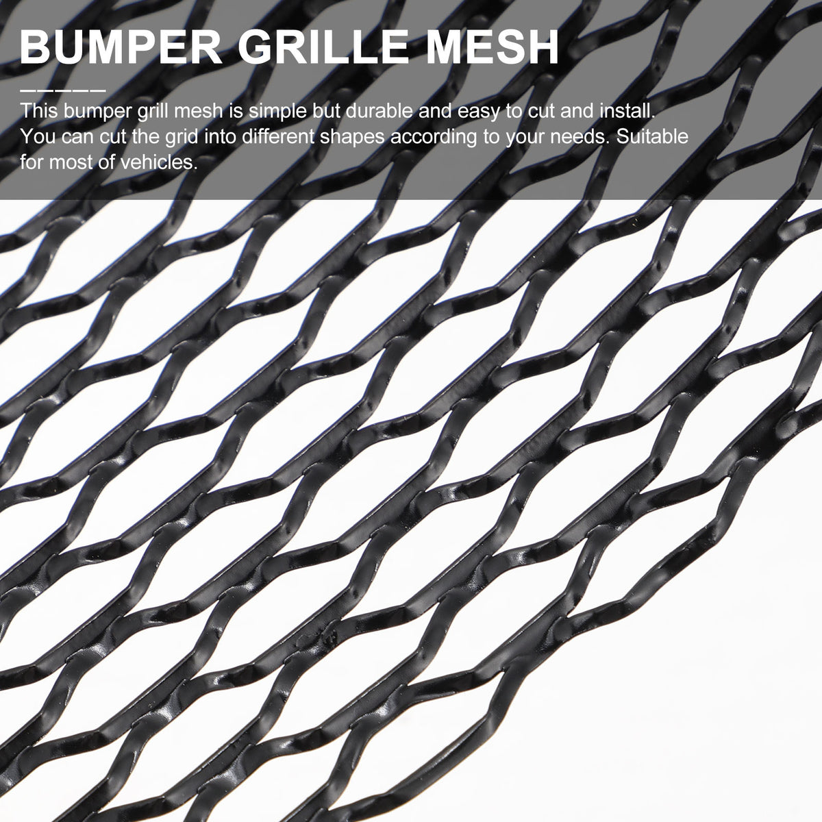 Aluminum Alloy Bumper Grille Mesh for Car Front Radiator Durable Lightweight Cut