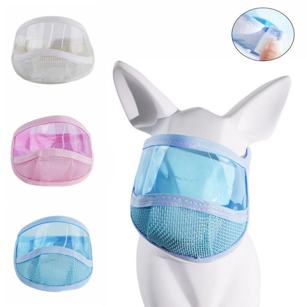Transparent Cat Mouth Cover Clear Portable Pet Anti-Bite Muzzle Breathable Mesh