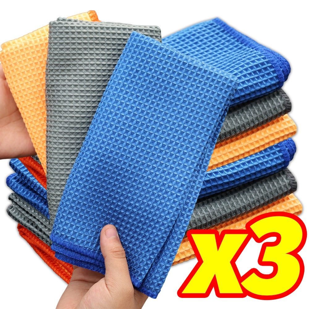 Car Wash Towel Glass Cleaning Water Drying Microfiber Window Clean Wipe Auto Det