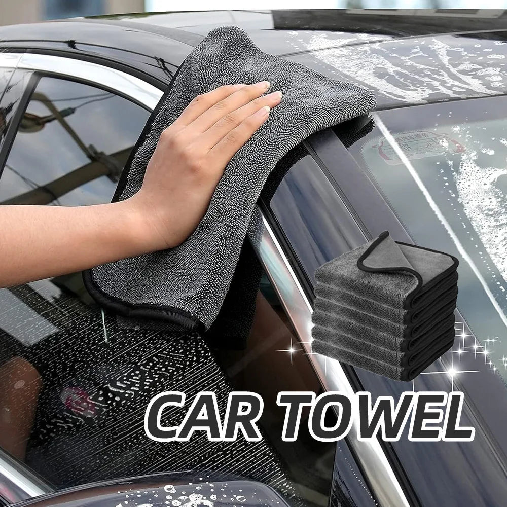 Microfiber Car Cleaning Towel Double-Sided Super Absorbent Car Wash Cleaning Clo