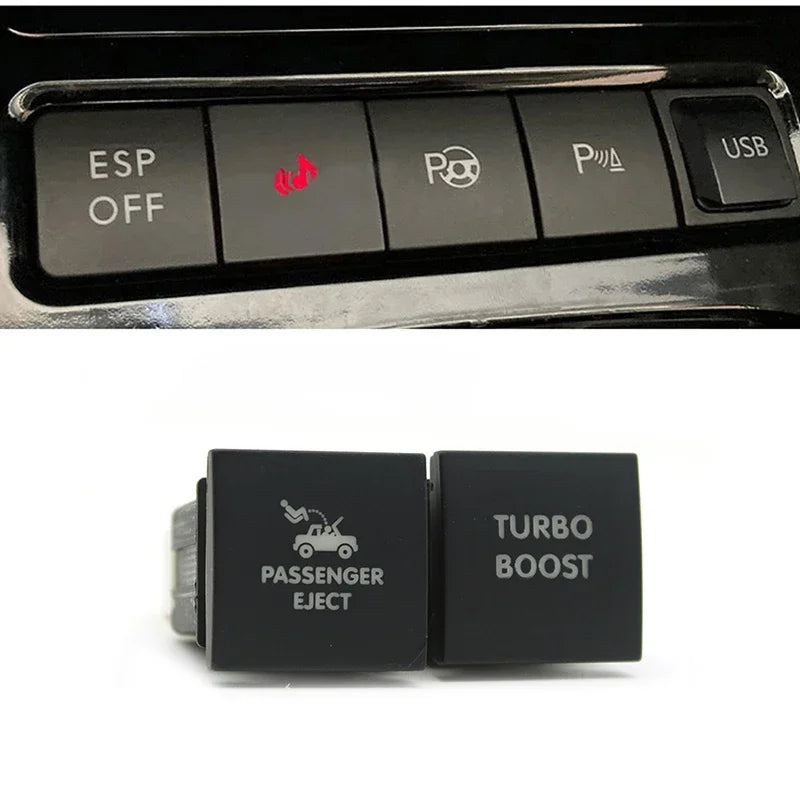 1PC Car turbocharged passenger ejection pushbutton switch with wire for Volkswag