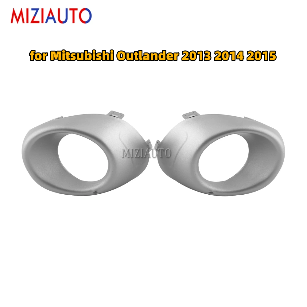 Fog Light Cover Grill Bezel for Mitsubishi Outlander 2013 2014 2015 Silver Repla