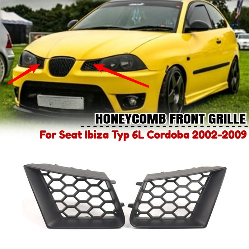 1Pc/1Pair Honeycomb Front Upper Bumper Grill for Seat Ibiza Typ 6L Cordoba 2002-