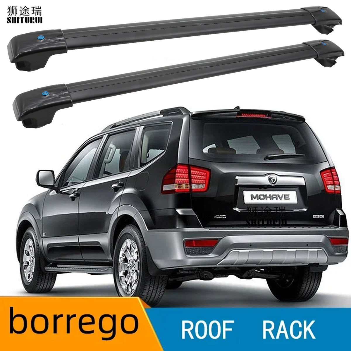 2Pcs Roof Bars for KIA - BORREGO MOHAVE [2007-2019] Aluminum Alloy Side Bars Cro