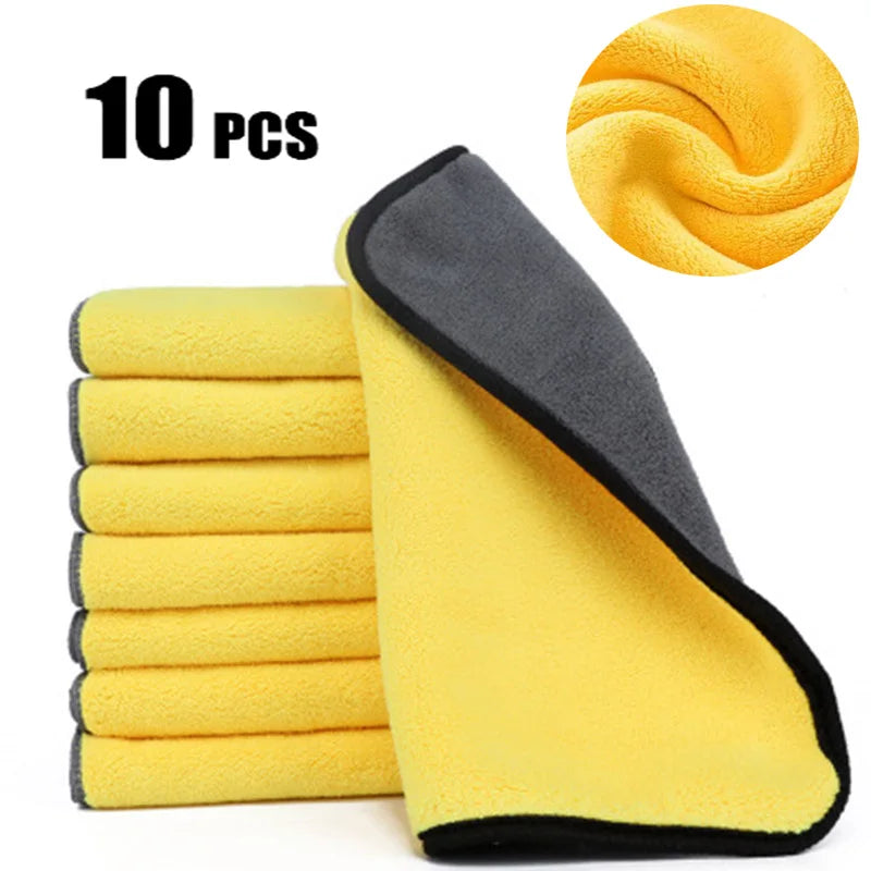 Thicken Car Wash Microfiber Towel 30x30/40/60CM Soft Car Cleaning Drying Cloth H