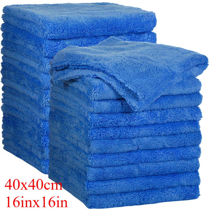 1/3/5PCS Microfiber Cleaning Cloths 16×16 Inch, Lint & Scratch Resistant, Super
