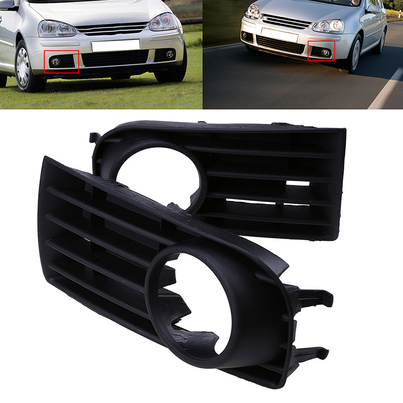 ABS Car Front Fog Lights Grilles Cover for VW Volkswagen Golf MK5 2004-2009 Bump