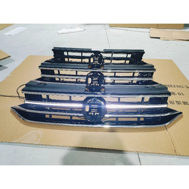 Car Radiator grill with lamp for Volkswagen vw Tiguan L 22-24 modified Grille Fr