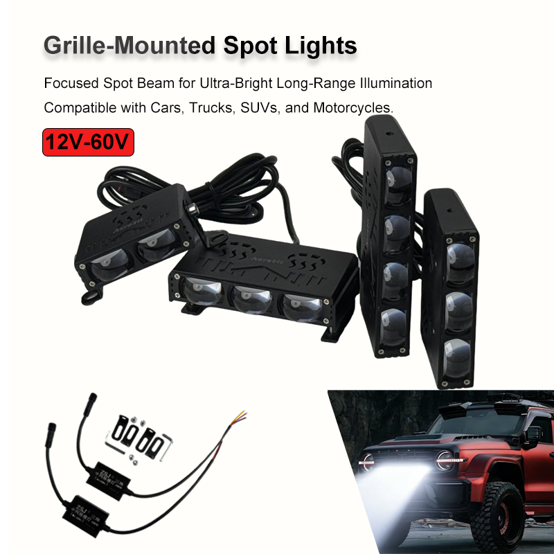 LED Light Bar Super Bright Spot Flood Fog Driving Light 12V 60V for Car Grille M