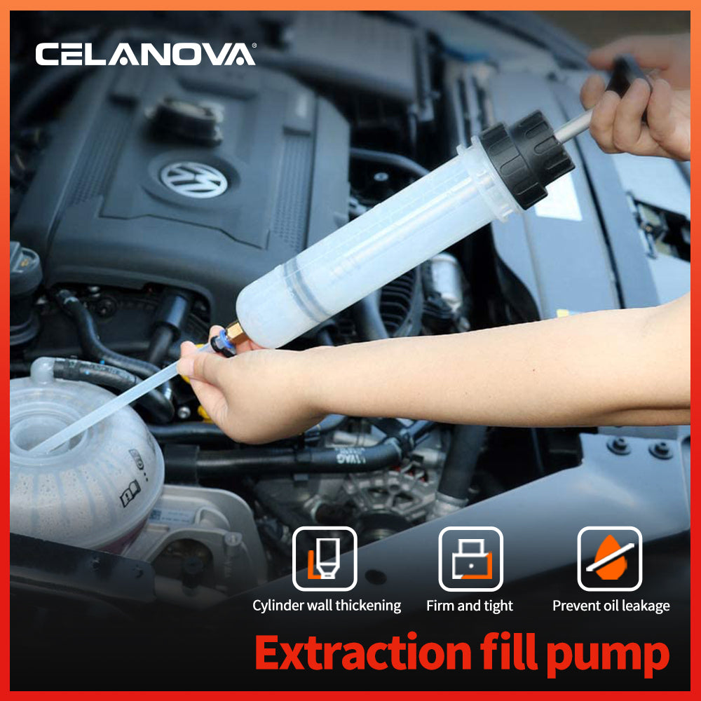 1.5L OilFluid Extractor Filling Oil Change Syringe Bottle Transfer Automotive Fu