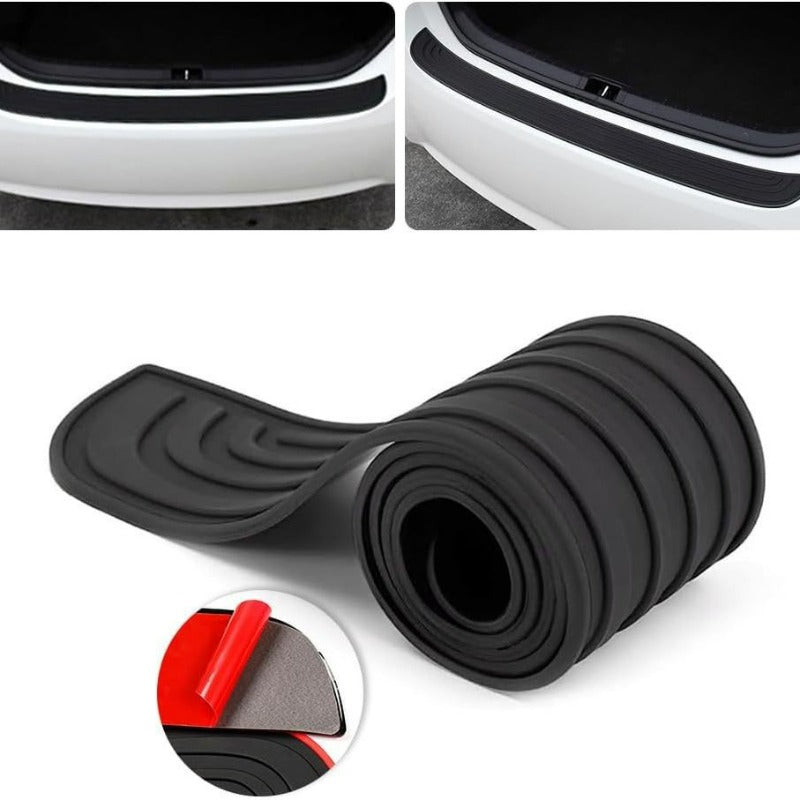 Car Trunk Door Sill Protector Rear Bumper Guard Universal Rubber Strip Pad Decor