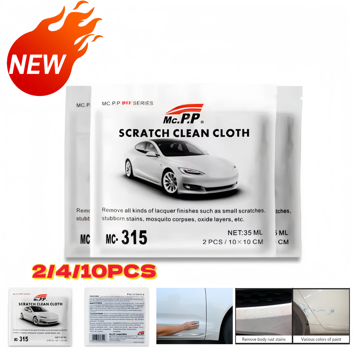 Upgraded Nano Magic Scratch Remover Cloth Multipurpose Car Paint Scratch Repair
