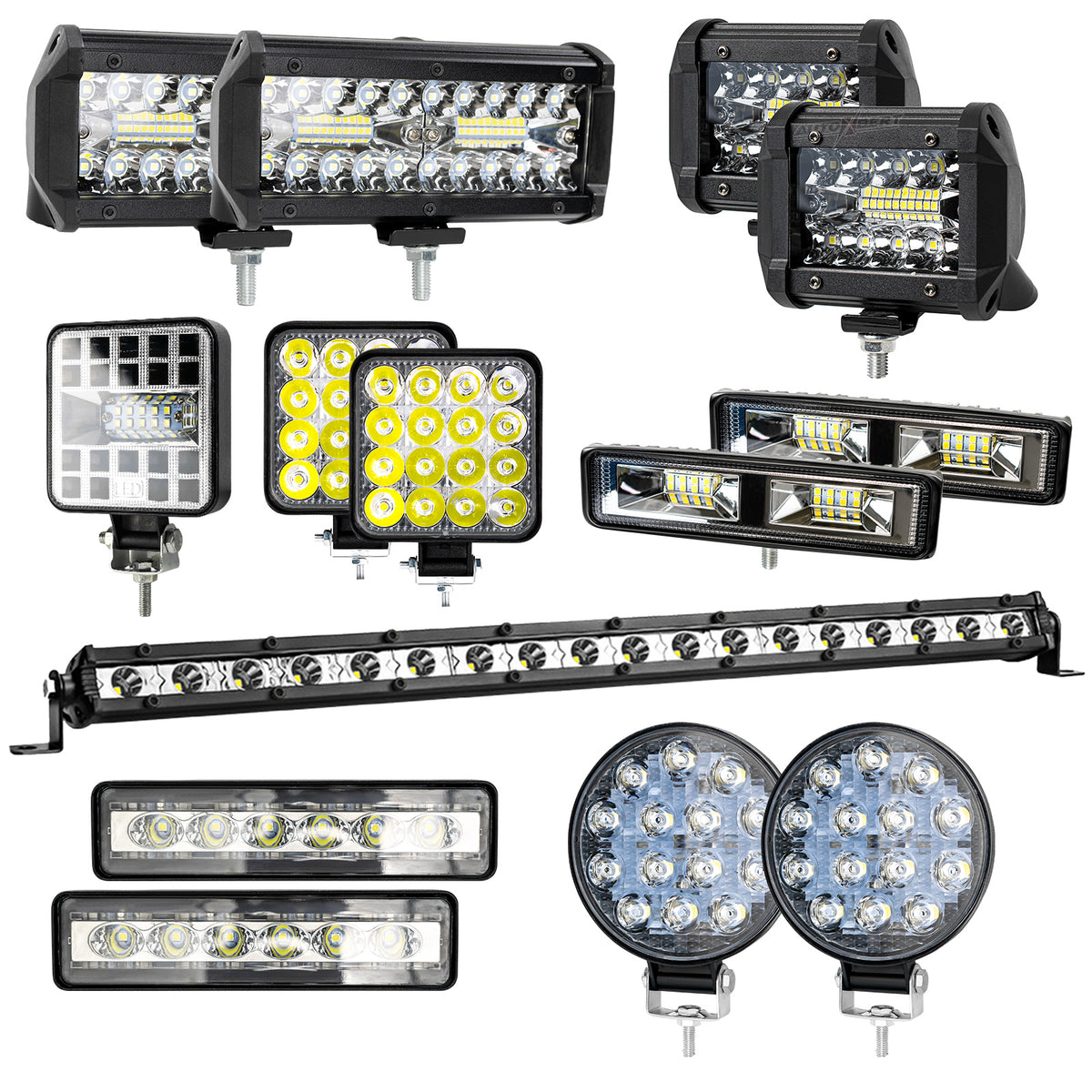12V 24V 4'' 6'' 20inch LED Bar Work Light Offroad Spot Flood Combo Truck Car SUV