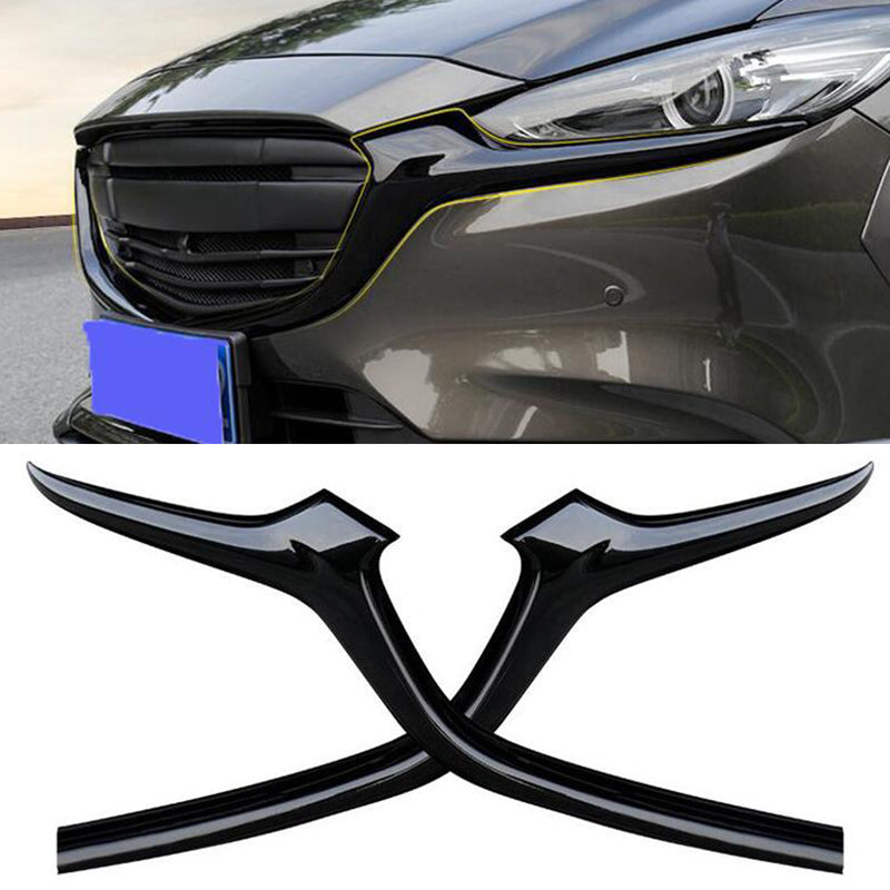 For Mazda 6/ 2019-2022 Car Grille Trim Strip ABS FRONT Bumper Full Star RACING G