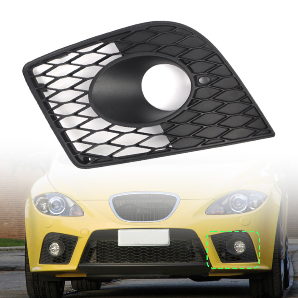 For Seat Leon CUPRA 1P 2005-2011 Front Bumper Fog Light Grill Honeycomb Mesh Fog