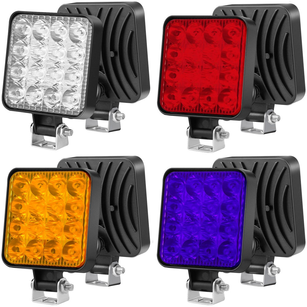 16LED Car LED Bar Work Light 48W Offroad Worklight 12V Auto Light Fog Lamp Off R