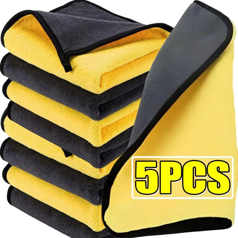 15/10/5/1pcs 30x30/60CM Car Wash Microfiber Towel Car Cleaning Drying Cloth Hemm